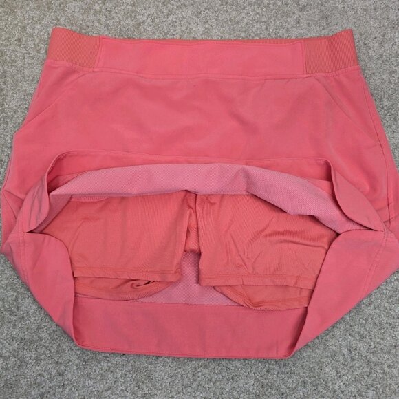 32 Degrees Cool Skort Elastic Stretch Waist Comfort Pockets Shorts Coral Large - Picture 5 of 7